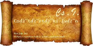 Csütörtöki Iván névjegykártya