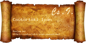 Csütörtöki Iván névjegykártya